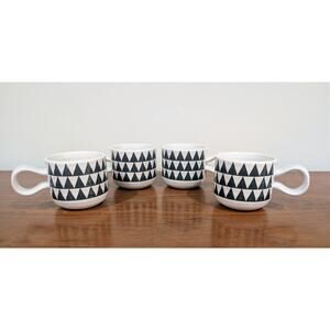 Set of 4 Camilla Engdahl for Crate & Barrel Demitasse / Espresso Cups - MINT